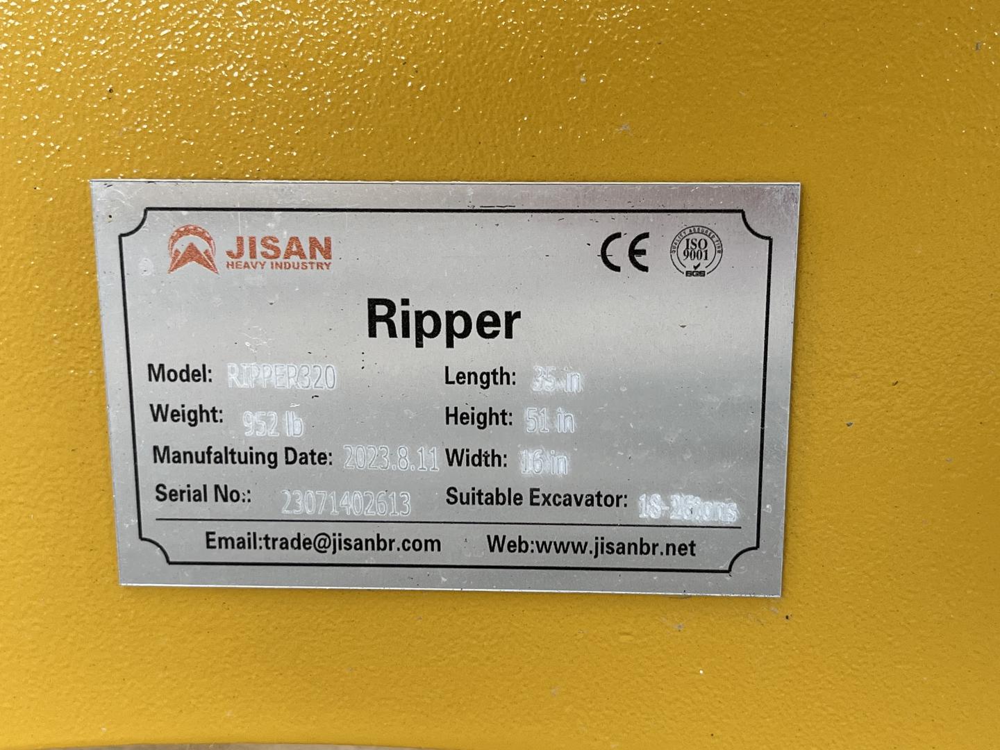 RIPPER PARA EXCAVADORA JISAN RIPPER320